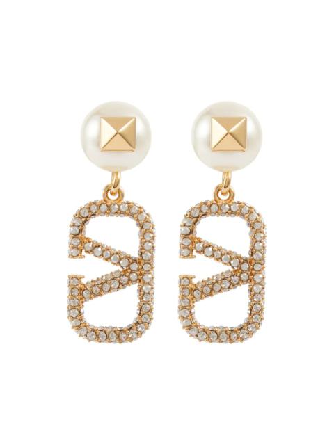 VLogo embellished earrings