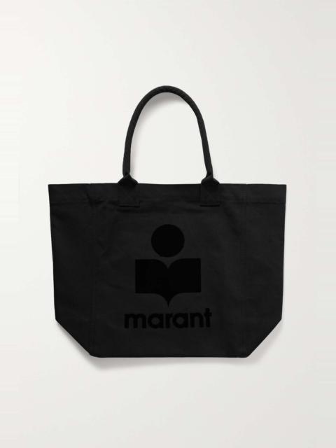Isabel Marant Yenky flocked cotton-canvas tote