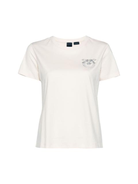 PINKO Love Birds-appliqué T-shirt