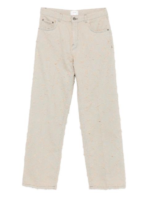 HAIKURE frayed-texture jeans