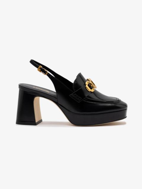 Larroudé Harrington Loafer Low In Black Box Leather