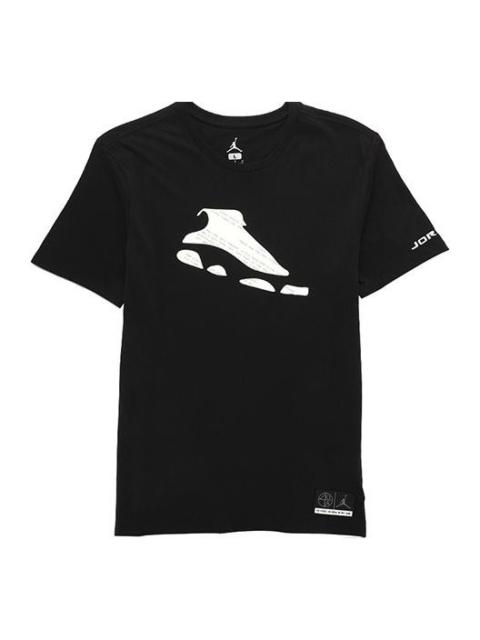 Air Jordan 13 Athleisure Casual Sports Short Sleeve Black AR1274-010