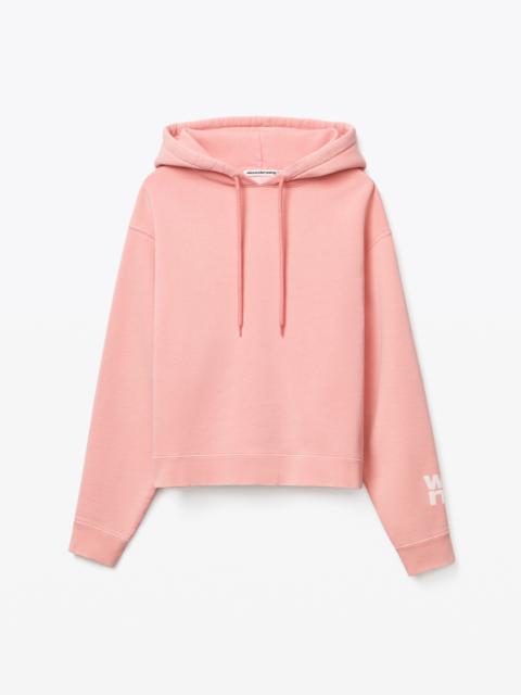 alexanderwang.t PUFF LOGO HOODIE IN STRUCTURED TERRY