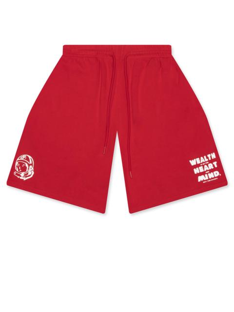 BILLIONAIRE BOYS CLUB HELMET SWEATSHORTS - RED