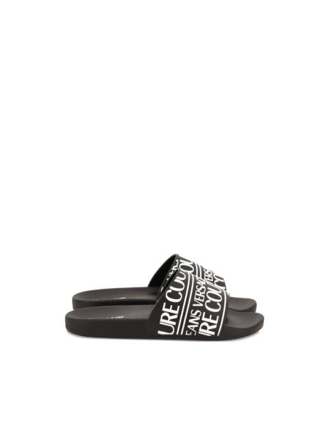 VERSACE JEANS COUTURE rubberised logo flip-flops