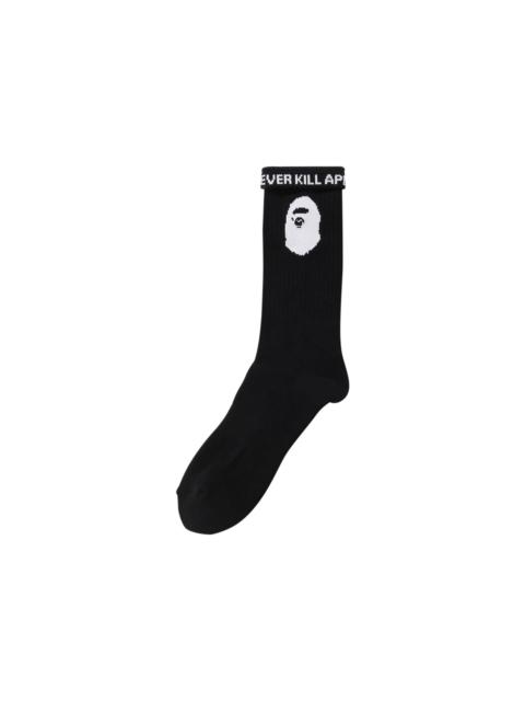 A BATHING APE® BAPE Ape Head Socks 'Black'