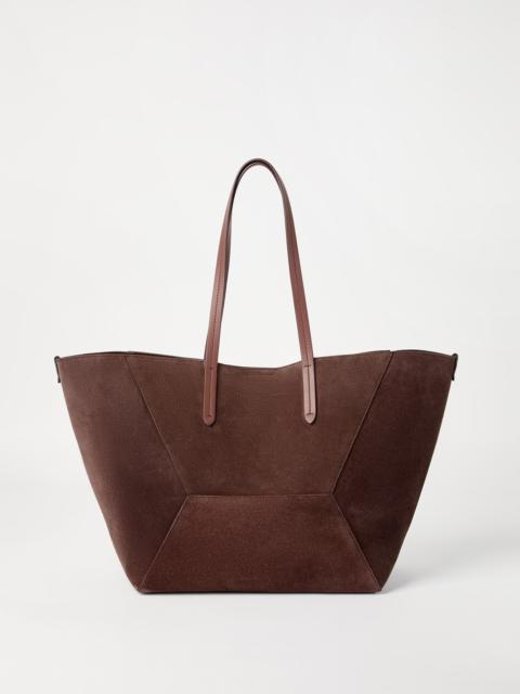 Brunello Cucinelli BC Duo bag in suede with monili