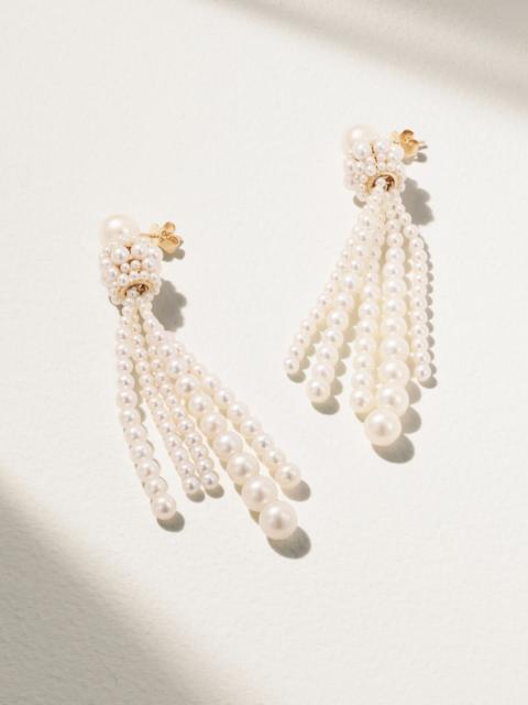 SOPHIE BILLE BRAHE Colonna Grande 14-karat recycled gold pearl earrings Gold