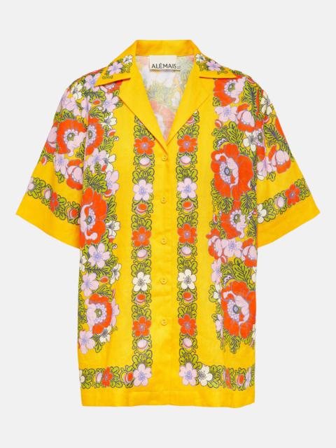 ALÉMAIS Floral linen shirt
