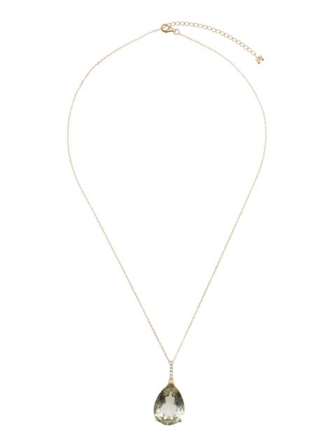 MATEO 14K Yellow Gold Amethyst Necklace green