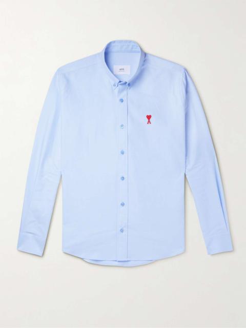 AMI Paris Slim-Fit Button-Down Collar Cotton Oxford Shirt