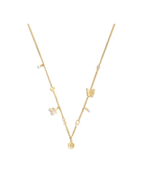 COACH butterfly-charm necklace