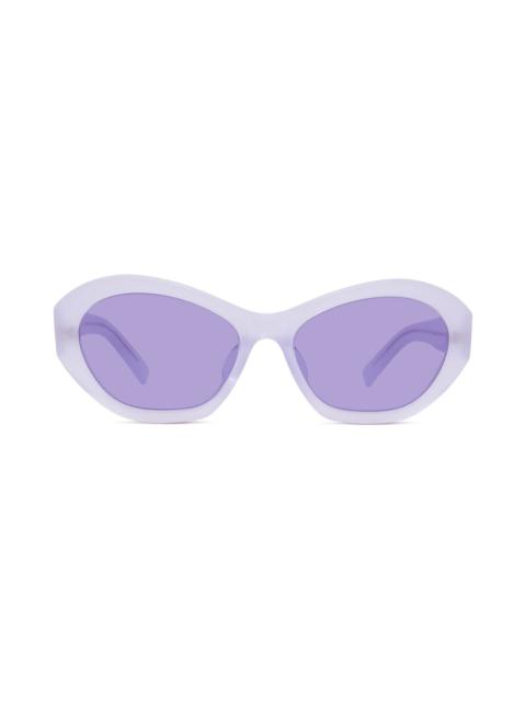 Givenchy 57mm Cat Eye Sunglasses in White/Other /Violet at Nordstrom