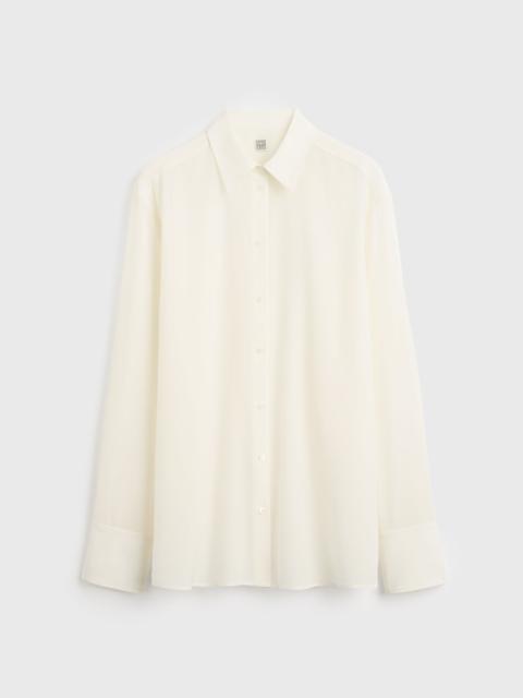 TOTEME Silk crepe shirt off-white