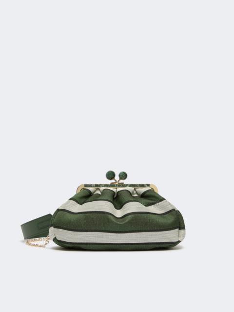 WEEKEND Max Mara ITALIANROOTSM Medium Pasticcino Bag in linen, silk and cotton jacquard - SAGE GREEN