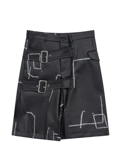 BLACK COMME des GARÇONS buckled shorts