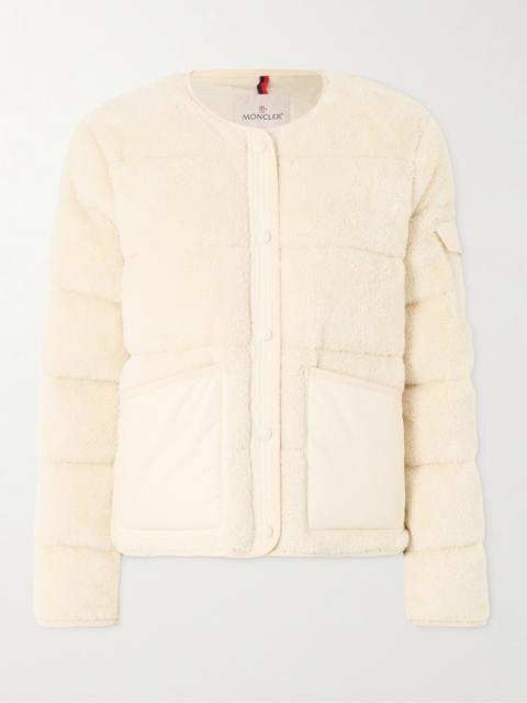 Moncler Shell-trimmed Quilted Cotton-fleece Down Jacket