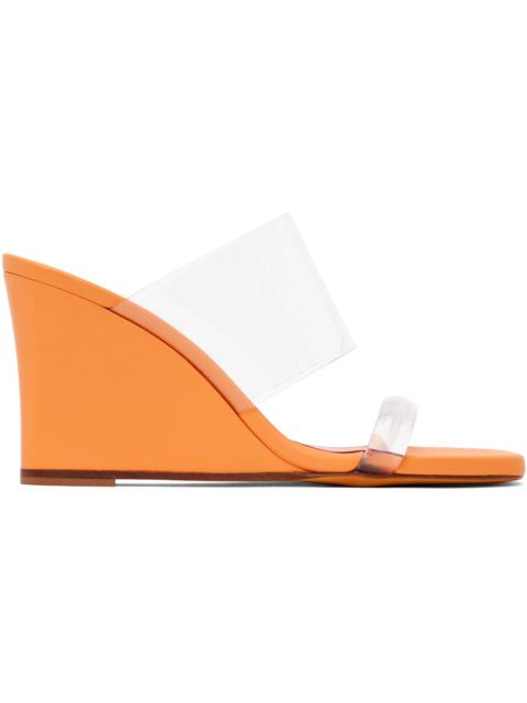MARYAM NASSIR ZADEH SSENSE Exclusive Orange Olympia Wedge Sandals