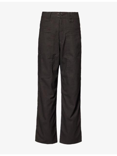 Isabel Marant Étoile Rhil Patch-Pocket Cotton Utility Trousers
