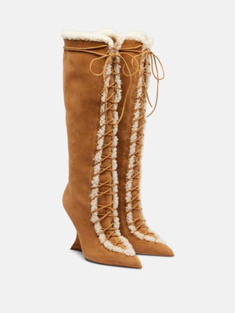 PARIS TEXAS Nina 105 suede knee-high boots