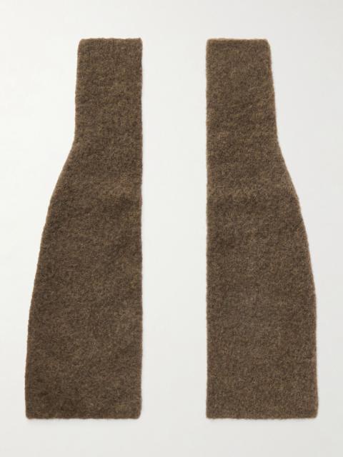 LAUREN MANOOGIAN Alpaca-blend felt fingerless gloves Army green