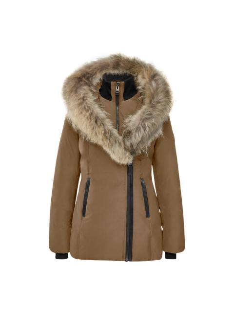 MACKAGE ADALI fitted winter down coat with hood and fur trim