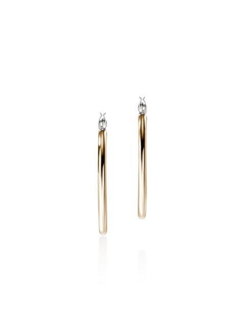 JOHN HARDY JH Essential Hoop Earring, Gold, Sterling Silver, 34.5MM