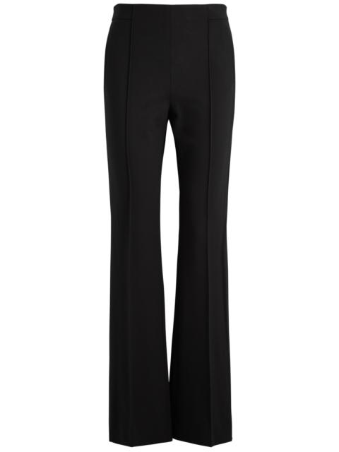 Flared-leg stretch-jersey trousers