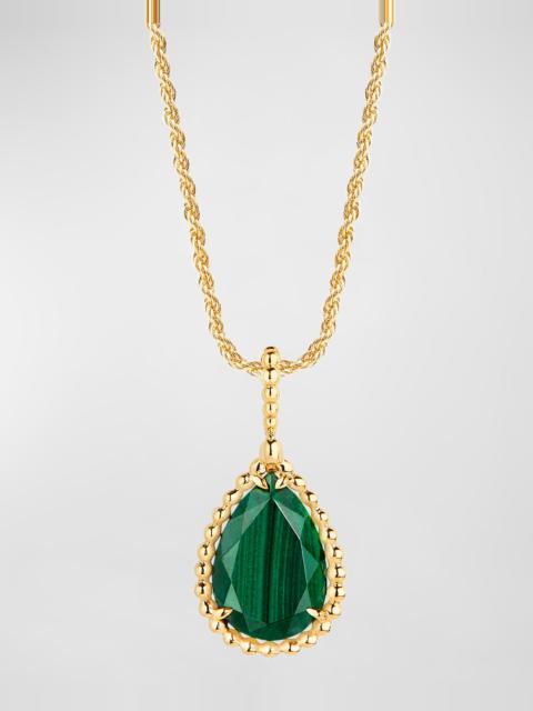 Boucheron Serpent Boheme Medium Malachite Necklace in Yellow Gold