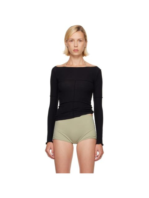BASERANGE SSENSE Exclusive Black Cinder Long Sleeve Top