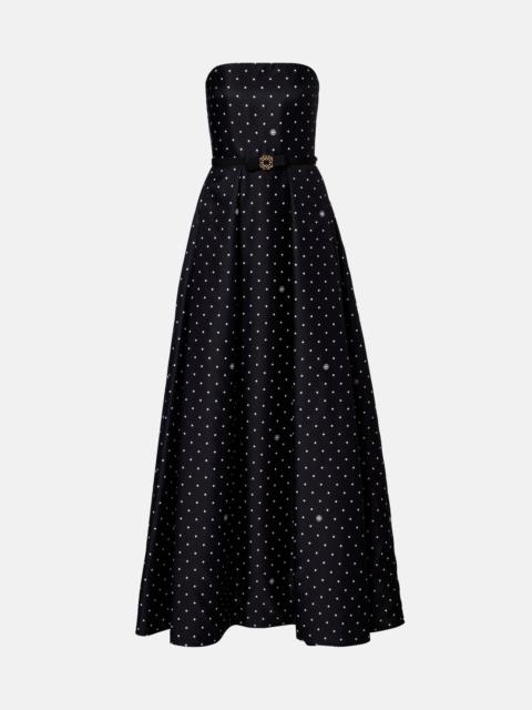 ELIE SAAB Belted polka-dot gown