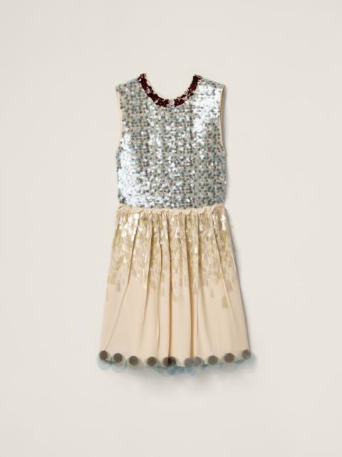 Miu Miu Embroidered marocain dress