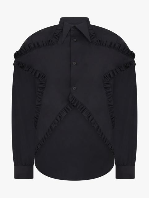Noir Kei Ninomiya STAR RUFFLE SHIRT | BLACK