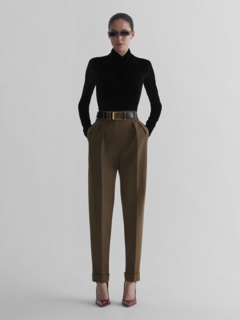 MUGLER khaki carrot pants