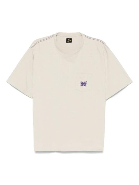 NEEDLES Butterfly-embroidered T-shirt