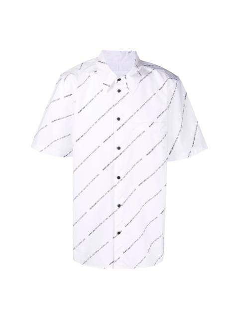 Helmut Lang logo-print cotton shirt