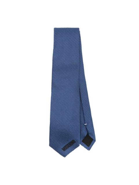 Moschino textured silk tie