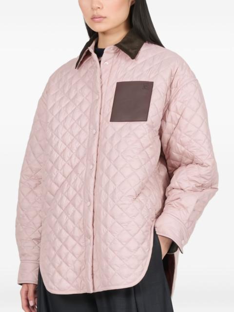 quilted panelled overshirt jacket