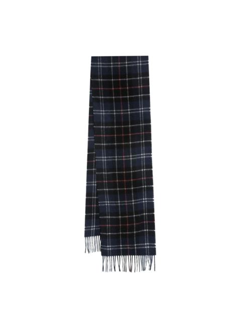 tartan-pattern wool scarf