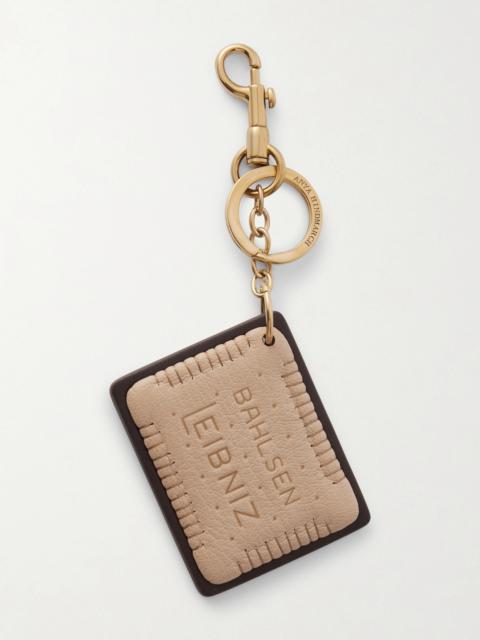 Anya Hindmarch Leather And Gold-tone Keychain