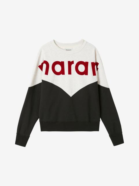 Isabel Marant Étoile HOUSTON TWO-TONE LOGO SWEATSHIRT