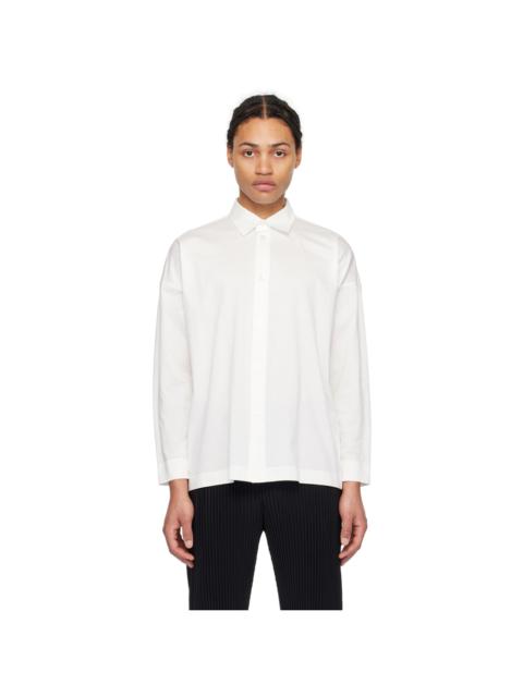 White Dolman Sleeve Shirt