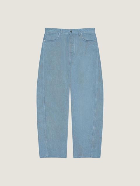 Givenchy COUTURE SEAM LIGHT BLUE JEANS WITH STRIPED REVERSE