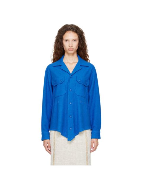 Maison Margiela Blue Washed Melton Jacket