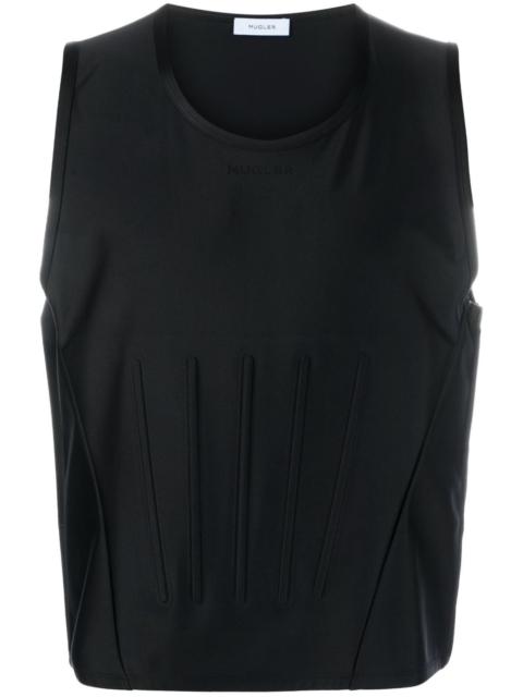 MUGLER round-neck sleeveless top