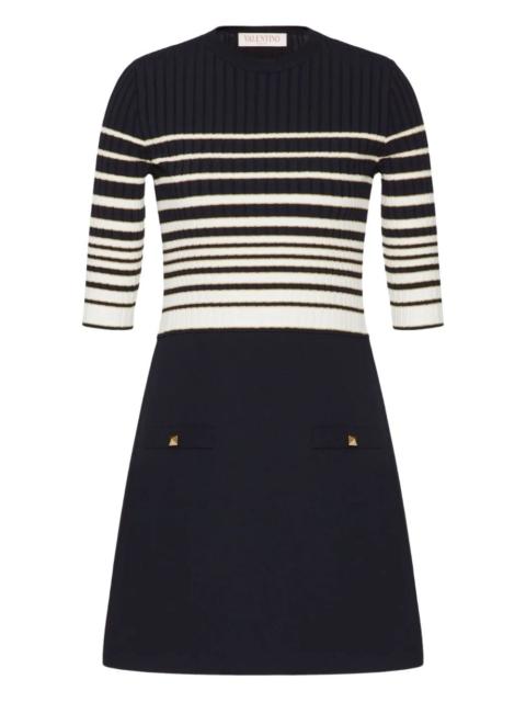Valentino striped knitted minidress
