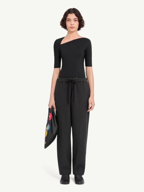 MM6 Maison Margiela Drawstring wool shirting trousers