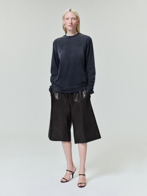 Fear of God Womens Leather Drawstring Shorts