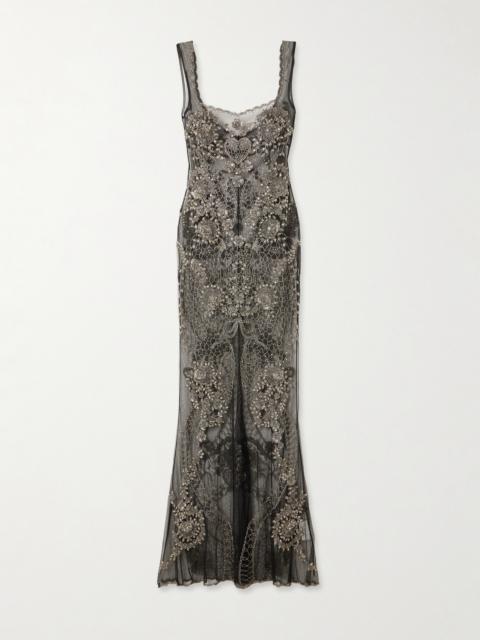 CLIO PEPPIATT Cora Embellished Tulle Gown