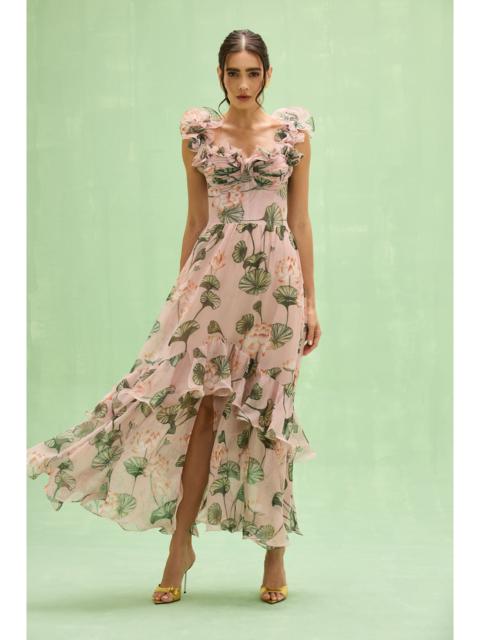 PatBO LOTUS CORSET MAXI DRESS
